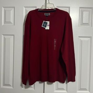 NWT Deep Red Merino Wool blend sweater XXL